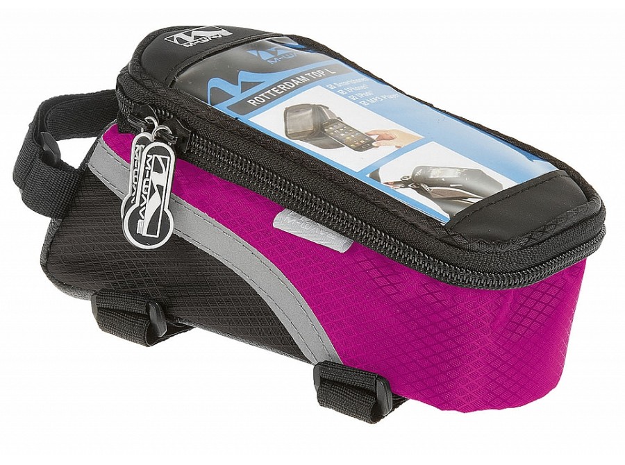 brašna na rám přední M-WAVE černo-růžová