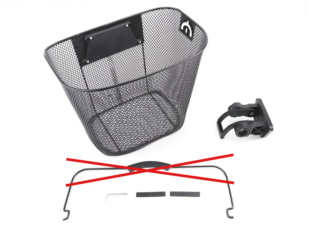 koš přední JY-301 na řidítka s klipem černý