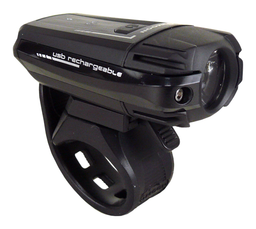 světlo přední MOON METEOR 200 1LED USB černé 200lm