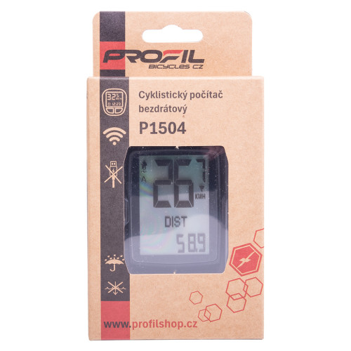 cyklocomputer PROFIL P1504 bezd. černý - Image 2