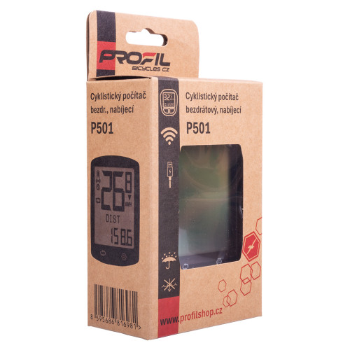 cyklocomputer PROFIL P501 bezdrátový černý - Image 2
