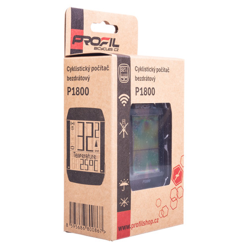 cyklocomputer PROFIL P1800 bezd. černý - Image 2